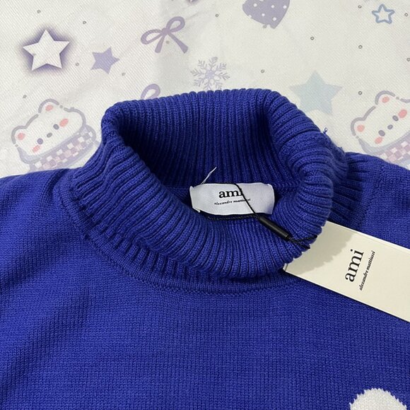 Ami Paris Ami De Cœur Collection Turtleneck Sweater - Picture 6 of 7